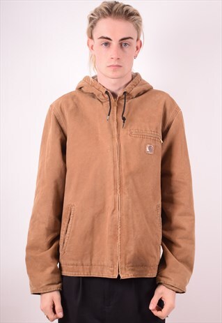 CARHARTT MENS VINTAGE JACKET MEDIUM KHAKI 90S