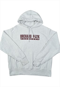 Vintage Orchard Park Lacrosse Hoodie Sweater Grey Large