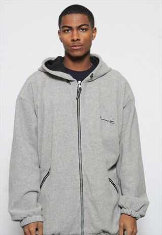 VINTAGE CHAMPION FLEECE HOODIE GREY
