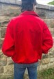 MOD RETRO MADE IN ENGLAND RED ZIP UP HARRINGTON JACKET