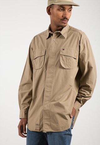 VINTAGE 80S CLASSIC TOMMY HILFIGER SHIRT / S1948