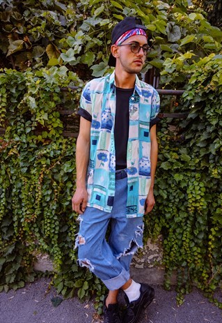 VINTAGE ABSTRACT PATTERNED SHIRT