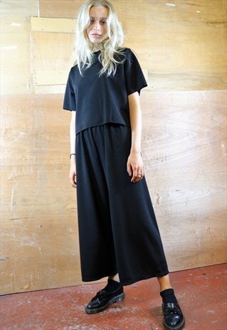 BLACK CROP PANTS CO-ORDINATES