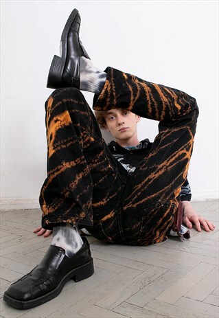 VINTAGE REWORKED LEVIS JEANS TIE DYE BLEACH ACID WASH PANTS