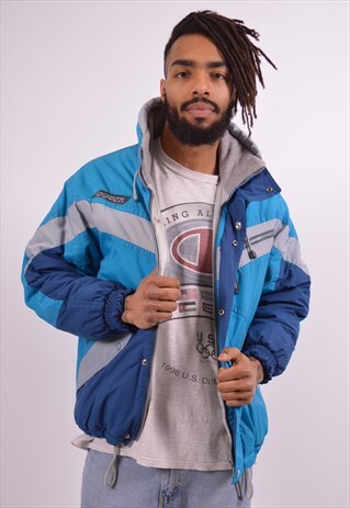 MENS VINTAGE JACKET SMALL BLUE 90S