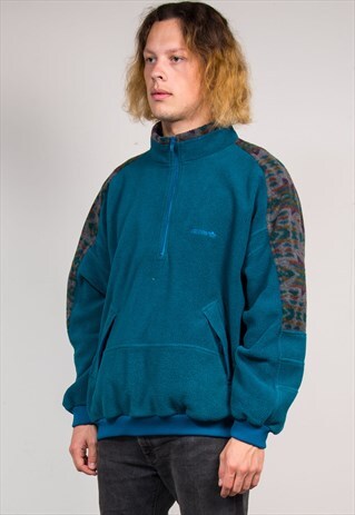 90'S VTG RARE ADIDAS POLARTEC QUARTER ZIP FLEECE JACKET