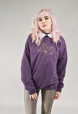 VINTAGE CASINO SWEATER PURPLE