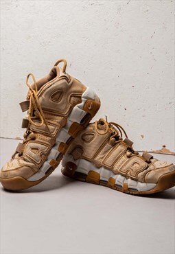 Authentic Nike Air More Uptempo Brown Sneakers