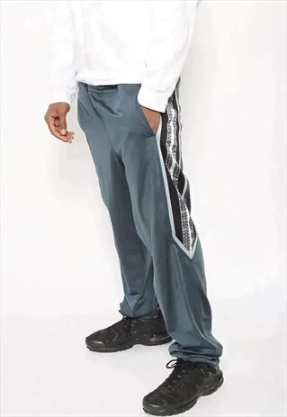 VINTAGE DIADORA LOGO LOGO TRACK BOTTOMS BLUE