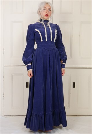 VINTAGE LAURA ASHLEY CORDUROY PRAIRIE DRESS