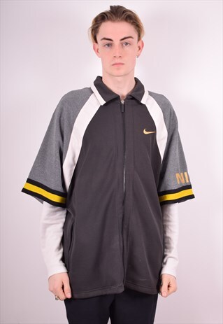 NIKE MENS VINTAGE SLEEVELESS TRACKSUIT TOP JACKET XL GREY 90