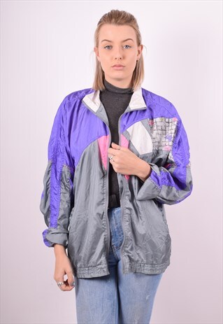PUMA WOMENS VINTAGE TRACKSUIT TOP JACKET MEDIUM MULTI 90S