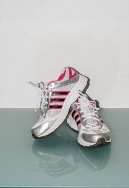 90's vintage three stripes running shoes with neon pink