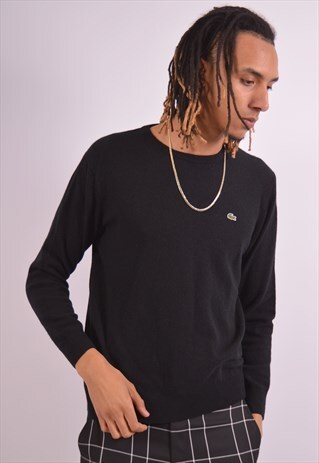 VINTAGE LACOSTE JUMPER SWEATER BLACK
