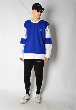 VINTAGE 90S BLUE CANADA HOCKEY JERSEY SHIRT