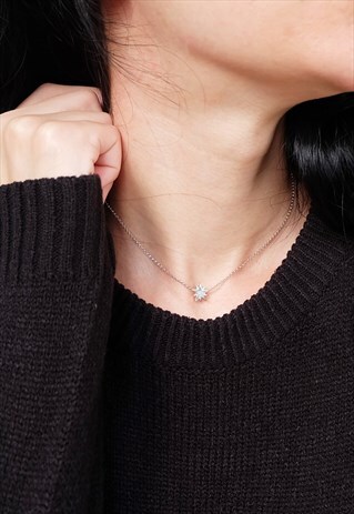 STAR LAYERED STERLING SILVER NECKLACE