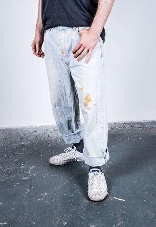 VINTAGE BLUE LEVI'S 501 PAINT JEANS