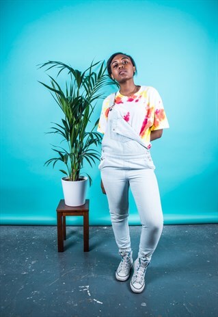 VINTAGE DUNGAREES IN LIGHT BLUE DENIM