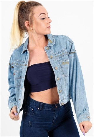 VINTAGE CROPPED DENIM JACKET J1214