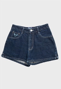 Angels Jeanswear Y2K '90s dark blue denim low waist shorts