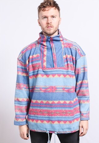 VINTAGE HALF ZIP FLEECE TOP
