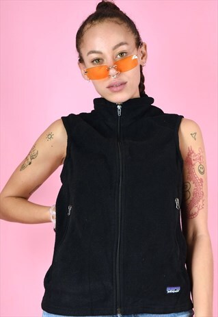 VINTAGE 90S PATAGONIA FLEECE GILET BLACK