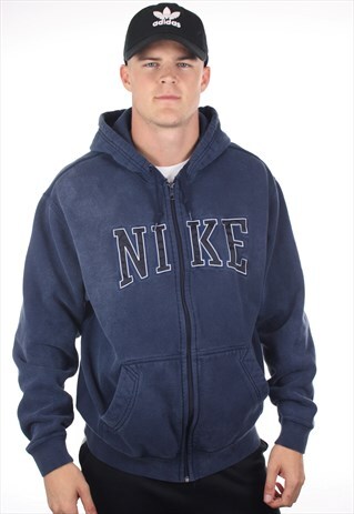 VINTAGE NIKE SPELL OUT ZIP UP HOODIE SWEATSHIRT
