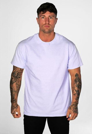 ESSENTIAL PLAIN T-SHIRT - LILAC PINK PURPLE