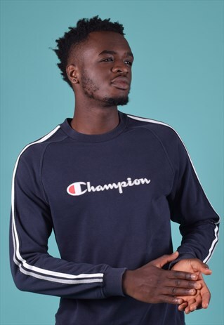 VINTAGE CHAMPION NAVY SWEATSHIRT