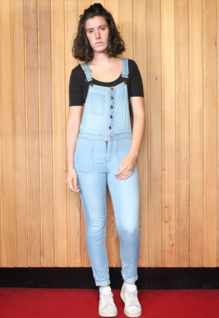 VINTAGE BLUE DENIM DUNGAREES