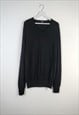 VINTAGE CALVIN KLEIN JUMPER MERINO IN BLACK XL