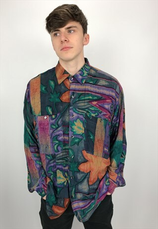 90S VINTAGE PATTERNED FESTIVAL SHIRT