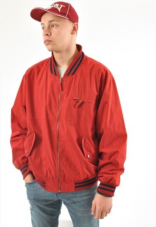 VINTAGE 90'S BOMBER JACKET IN MAROON
