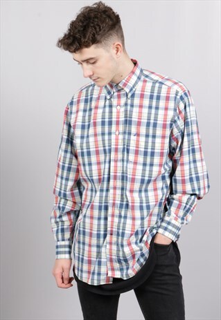 VINTAGE CHECKED NAUTICA SHIRT Z264
