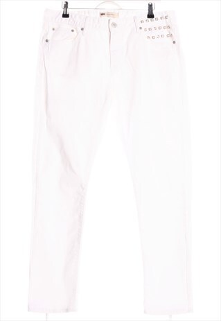 WHITE LEVI'S BOYFRIEND DENIM JEANS - 12