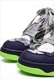 CHUNKY SOLE TRAINERS RETRO PATCH SNEAKERS SKATE SHOES GREEN