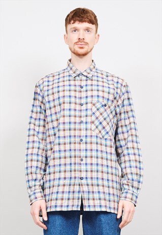 VINTAGE 70'S MISSONI MULTI-COLOURED CHECKED SHIRT