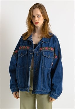 Blue Wash Denim Jacket, Vintage 1980s Jean Jacket 7499