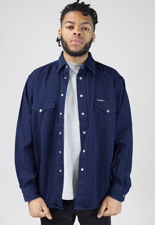 VINTAGE 90S NAVY DEMIN SHIRT