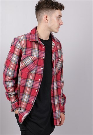 VINTAGE CHECK FLANNEL SHIRT Z904