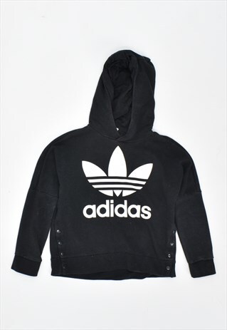 VINTAGE 90'S ADIDAS HOODIE JUMPER BLACK