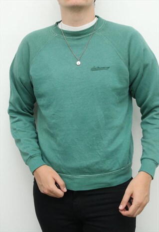LEVI'S - GREEN EMBROIDERED CREWNECK SWEATSHIRT - LARGE