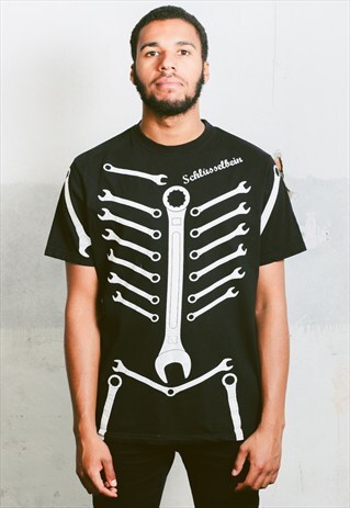 VINTAGE 80S SKELETON PRINT T-SHIRT