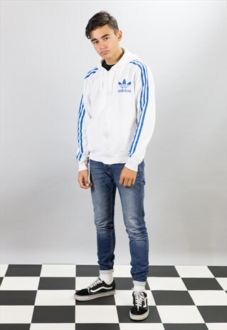WHITE ADIDAS HOODIE