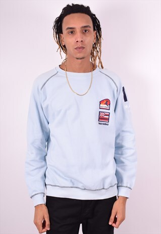 MENS VINTAGE SWEATSHIRT JUMPER XXL BLUE 90'S