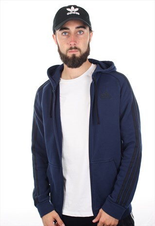 VINTAGE ADIDAS SMALL LOGO ZIP UP HOODIE