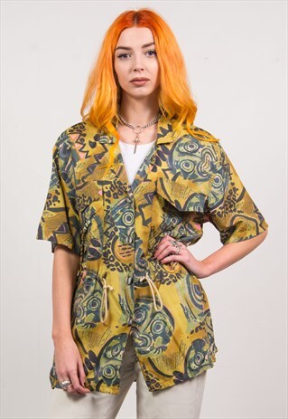 VINTAGE 90'S ABSTRACT PRINT SHIRT
