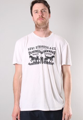 VINTAGE LEVIS CREW NECK T-SHIRT XL