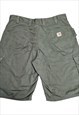 Men's Carhartt Cargo Shorts in Khaki Green Size W36