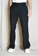 Y2K BLACK MINIMALIST FORMAL MENS PANTS PREPPY SLACKS